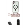 MARSİLYAN™- iPhone 11 Kılıf Eksen Özel Seri - Siyah 6D Antistatik Mat Seramik Hayalet Nano Ekran Koruyucu + Kamera Lens Koruma Cam - SF