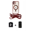 MARSİLYAN™- iPhone 11 Kılıf Eksen Özel Seri - Siyah 6D Antistatik Mat Seramik Hayalet Nano Ekran Koruyucu + PVD Metal Kamera Lens - TU