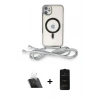 MARSİLYAN™- iPhone 11 Kılıf Eksen Özel Seri - Siyah 6D Antistatik Mat Seramik Hayalet Nano Ekran Koruyucu + Kamera Lens Koruma Cam - SF