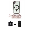 MARSİLYAN™- iPhone 11 Kılıf Eksen Özel Seri - Siyah 6D Antistatik Mat Seramik Hayalet Nano Ekran Koruyucu + PVD Metal Kamera Lens - YL