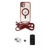 MARSİLYAN™- iPhone 11 Kılıf Eksen Özel Seri - Siyah 6D Antistatik Mat Seramik Hayalet Nano Ekran Koruyucu + Pers Alüminyum Kamera Lens - YL