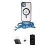 MARSİLYAN™- iPhone 11 Kılıf Eksen Özel Seri - Siyah 6D Antistatik Mat Seramik Hayalet Nano Ekran Koruyucu + Kamera Lens Koruma Cam - SF