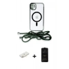 MARSİLYAN™- iPhone 11 Kılıf Eksen Özel Seri - Siyah 6D Antistatik Mat Seramik Hayalet Nano Ekran Koruyucu + Renkli Kamera Lens Koruma Cam - SI