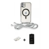 MARSİLYAN™- iPhone 11 Kılıf Eksen Özel Seri - Siyah 6D Antistatik Mat Seramik Hayalet Nano Ekran Koruyucu + Renkli Kamera Lens Koruma Cam - SI