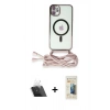 MARSİLYAN™- iPhone 11 Kılıf Eksen Özel Seri - Siyah 6D Mat Seramik Hayalet Nano Ekran Koruyucu + Kamera Lens Koruma Cam - SF