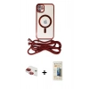 MARSİLYAN™- iPhone 11 Kılıf Eksen Özel Seri - Siyah 6D Mat Seramik Hayalet Nano Ekran Koruyucu + Pers Alüminyum Kamera Lens - KI