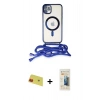 MARSİLYAN™- iPhone 11 Kılıf Eksen Özel Seri - Siyah 6D Mat Seramik Hayalet Nano Ekran Koruyucu + Rainbow Kamera Lens Koruma Cam - KI