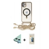 MARSİLYAN™- iPhone 11 Kılıf Eksen Özel Seri - Siyah 6D Mat Seramik Hayalet Nano Ekran Koruyucu + Raze Metal Kamera Lens - MI