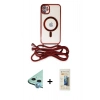 MARSİLYAN™- iPhone 11 Kılıf Eksen Özel Seri - Siyah 6D Mat Seramik Hayalet Nano Ekran Koruyucu + Raze Metal Kamera Lens - MI