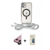 MARSİLYAN™- iPhone 11 Kılıf Eksen Özel Seri - Siyah 6D Mat Seramik Hayalet Nano Ekran Koruyucu + Raze Metal Kamera Lens - SH