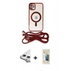 MARSİLYAN™- iPhone 11 Kılıf Eksen Özel Seri - Siyah 6D Mat Seramik Hayalet Nano Ekran Koruyucu + Raze Metal Kamera Lens - GS