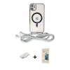 MARSİLYAN™- iPhone 11 Kılıf Eksen Özel Seri - Siyah 6D Mat Seramik Hayalet Nano Ekran Koruyucu + Renkli Kamera Lens Koruma Cam - SI