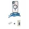 MARSİLYAN™- iPhone 11 Kılıf Eksen Özel Seri - Siyah 6D Mat Seramik Hayalet Nano Ekran Koruyucu + Renkli Kamera Lens Koruma Cam - TU