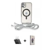 MARSİLYAN™- iPhone 11 Kılıf Eksen Özel Seri - Siyah Bilvis 3D Cam Ekran Koruyucu + Kamera Lens Koruma Cam - SF
