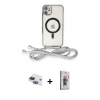 MARSİLYAN™- iPhone 11 Kılıf Eksen Özel Seri - Siyah Bilvis 3D Cam Ekran Koruyucu + Pers Alüminyum Kamera Lens - LT