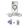 MARSİLYAN™- iPhone 11 Kılıf Eksen Özel Seri - Siyah Bilvis 3D Cam Ekran Koruyucu + Raze Metal Kamera Lens - MR