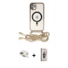 MARSİLYAN™- iPhone 11 Kılıf Eksen Özel Seri - Siyah Bilvis 3D Cam Ekran Koruyucu + Pers Alüminyum Kamera Lens - GD