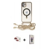 MARSİLYAN™- iPhone 11 Kılıf Eksen Özel Seri - Siyah Bilvis 3D Cam Ekran Koruyucu + Pers Alüminyum Kamera Lens - KI