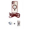 MARSİLYAN™- iPhone 11 Kılıf Eksen Özel Seri - Siyah Bilvis 3D Cam Ekran Koruyucu + Pers Alüminyum Kamera Lens - GI