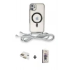 MARSİLYAN™- iPhone 11 Kılıf Eksen Özel Seri - Siyah Bilvis 3D Cam Ekran Koruyucu + Pers Alüminyum Kamera Lens - GD