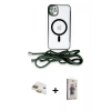MARSİLYAN™- iPhone 11 Kılıf Eksen Özel Seri - Siyah Bilvis 3D Cam Ekran Koruyucu + Pers Alüminyum Kamera Lens - GD