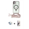 MARSİLYAN™- iPhone 11 Kılıf Eksen Özel Seri - Siyah Bilvis 3D Mat Cam Ekran Koruyucu + Pers Alüminyum Kamera Lens - GI
