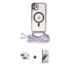 MARSİLYAN™- iPhone 11 Kılıf Eksen Özel Seri - Siyah Bilvis 3D Mat Cam Ekran Koruyucu + Pers Alüminyum Kamera Lens - GI