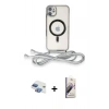 MARSİLYAN™- iPhone 11 Kılıf Eksen Özel Seri - Siyah Bilvis 3D Mat Cam Ekran Koruyucu + Pers Alüminyum Kamera Lens - GI