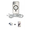 MARSİLYAN™- iPhone 11 Kılıf Eksen Özel Seri - Siyah Bilvis 3D Mat Cam Ekran Koruyucu + Pers Alüminyum Kamera Lens - LT