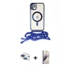 MARSİLYAN™- iPhone 11 Kılıf Eksen Özel Seri - Siyah Bilvis 3D Mat Cam Ekran Koruyucu + Pers Alüminyum Kamera Lens - LT