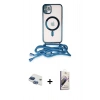 MARSİLYAN™- iPhone 11 Kılıf Eksen Özel Seri - Siyah Bilvis 3D Mat Cam Ekran Koruyucu + Pers Alüminyum Kamera Lens - LT