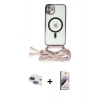 MARSİLYAN™- iPhone 11 Kılıf Eksen Özel Seri - Siyah Bilvis 3D Mat Cam Ekran Koruyucu + Pers Alüminyum Kamera Lens - LT