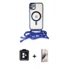 MARSİLYAN™- iPhone 11 Kılıf Eksen Özel Seri - Siyah Bilvis 3D Mat Cam Ekran Koruyucu + PVD Metal Kamera Lens - MI