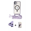 MARSİLYAN™- iPhone 11 Kılıf Eksen Özel Seri - Siyah Bilvis 3D Mat Cam Ekran Koruyucu + Raze Metal Kamera Lens - MR