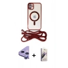 MARSİLYAN™- iPhone 11 Kılıf Eksen Özel Seri - Siyah Bilvis 3D Mat Cam Ekran Koruyucu + Raze Metal Kamera Lens - MR