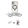 MARSİLYAN™- iPhone 11 Kılıf Eksen Özel Seri - Siyah Bilvis 3D Mat Cam Ekran Koruyucu + Renkli Kamera Lens Koruma Cam - YL