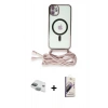 MARSİLYAN™- iPhone 11 Kılıf Eksen Özel Seri - Siyah Bilvis 3D Mat Cam Ekran Koruyucu + Pers Alüminyum Kamera Lens - YL