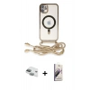 MARSİLYAN™- iPhone 11 Kılıf Eksen Özel Seri - Siyah Bilvis 3D Mat Cam Ekran Koruyucu + Pers Alüminyum Kamera Lens - YL