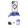 MARSİLYAN™- iPhone 11 Kılıf Eksen Özel Seri - Siyah Bilvis 5in1 3D Magic Cam Ekran Koruyucu + Kamera Lens Koruma Cam - SF