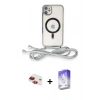 MARSİLYAN™- iPhone 11 Kılıf Eksen Özel Seri - Siyah Bilvis 5in1 3D Magic Cam Ekran Koruyucu + Pers Alüminyum Kamera Lens - KI