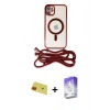 MARSİLYAN™- iPhone 11 Kılıf Eksen Özel Seri - Siyah Bilvis 5in1 3D Magic Cam Ekran Koruyucu + Rainbow Kamera Lens Koruma Cam - KI