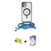 MARSİLYAN™- iPhone 11 Kılıf Eksen Özel Seri - Siyah Bilvis 5in1 3D Magic Cam Ekran Koruyucu + Rainbow Kamera Lens Koruma Cam - KI