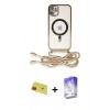 MARSİLYAN™- iPhone 11 Kılıf Eksen Özel Seri - Siyah Bilvis 5in1 3D Magic Cam Ekran Koruyucu + Rainbow Kamera Lens Koruma Cam - KI