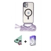 MARSİLYAN™- iPhone 11 Kılıf Eksen Özel Seri - Siyah Bilvis 5in1 3D Magic Cam Ekran Koruyucu + Raze Metal Kamera Lens - KI