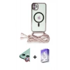 MARSİLYAN™- iPhone 11 Kılıf Eksen Özel Seri - Siyah Bilvis 5in1 3D Magic Cam Ekran Koruyucu + Raze Metal Kamera Lens - KI