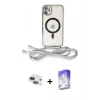 MARSİLYAN™- iPhone 11 Kılıf Eksen Özel Seri - Siyah Bilvis 5in1 3D Magic Cam Ekran Koruyucu + Pers Alüminyum Kamera Lens - LT