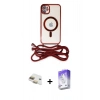MARSİLYAN™- iPhone 11 Kılıf Eksen Özel Seri - Siyah Bilvis 5in1 3D Magic Cam Ekran Koruyucu + Pers Alüminyum Kamera Lens - GD