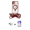 MARSİLYAN™- iPhone 11 Kılıf Eksen Özel Seri - Siyah Bilvis 5in1 3D Magic Cam Ekran Koruyucu + Pers Alüminyum Kamera Lens - YL