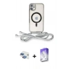 MARSİLYAN™- iPhone 11 Kılıf Eksen Özel Seri - Siyah Bilvis 5in1 3D Magic Cam Ekran Koruyucu + Pers Alüminyum Kamera Lens - GI
