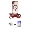MARSİLYAN™- iPhone 11 Kılıf Eksen Özel Seri - Siyah Bilvis 5in1 3D Magic Cam Ekran Koruyucu + Pers Alüminyum Kamera Lens - GI